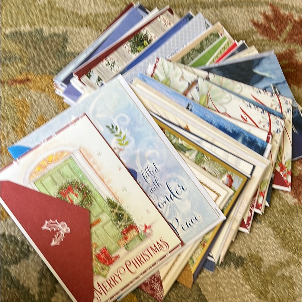 75 Festive Christmas Greeting Cards Set